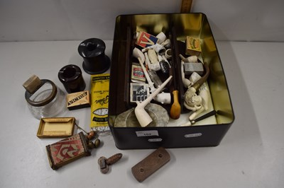 Lot 102 - Box of mixed items to include various clay...