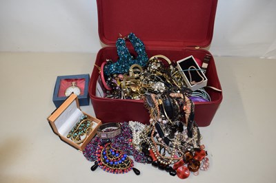 Lot 106 - Red case containing various assorted costume...