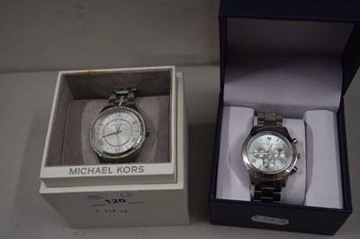 Lot 120 - Michael Kors quartz gents wristwatch together...