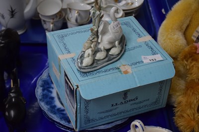 Lot 153 - Mixed Lot: A Lladro model of a swan family...