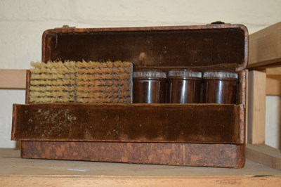 Lot 501 - A gentleman's cased dressing table set