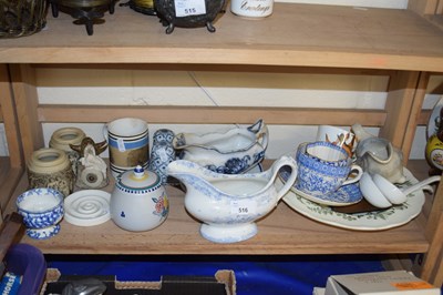 Lot 516 - Mixed Lot: Ceramics to include sauce boats,...