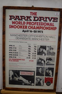 Lot 67 - Advertising poster The Park Drive World...