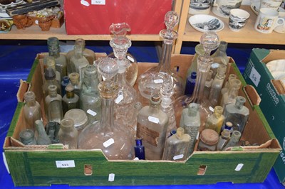 Lot 523 - Quantity of assorted vintage glass bottles and...