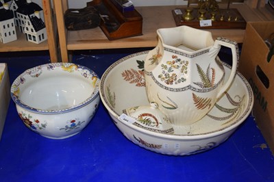 Lot 564 - Wash bowl and jug and soap dish together with...