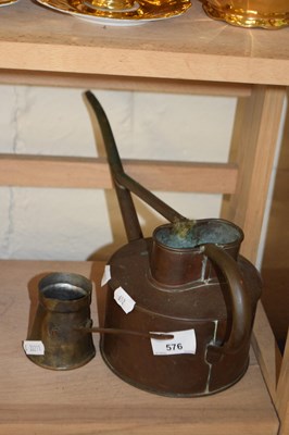 Lot 576 - Vintage watering can and tasting cup