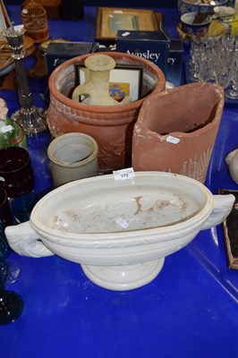 Lot 172 - Mixed Lot: Terracotta jardiniere, fern...