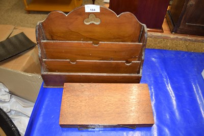 Lot 184 - Table top stationery cabinet together with a...