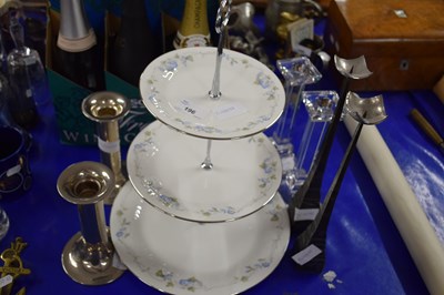 Lot 196 - Mixed Lot: Three pairs of candlesticks and a...