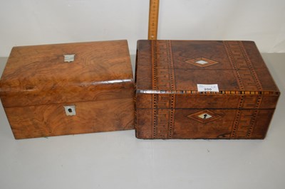 Lot 200 - 19th Century walnut jewellery box with...