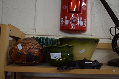 Lot 524 - Mixed Lot: Glazed mixing bowl, planters and...