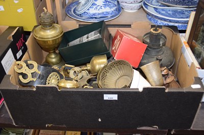 Lot 640 - Mixed Lot:  Horse brasses, metal wares, oil...