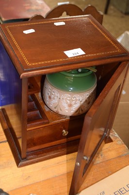 Lot 224 - Edwardian mahogany cased smokers cabinet