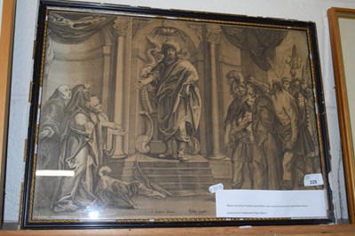 Lot 229 - J.Jordaens antique black and white engraving...