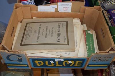 Lot 669 - Quantity of sheet music