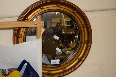 Lot 676 - Round convex mirror