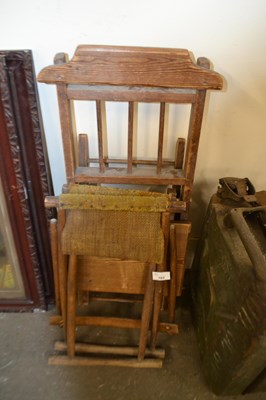 Lot 703 - Children's folding chair and a fabric stool