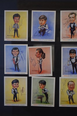 Lot 70 - Framed set of Embassy & Regal Snooker...
