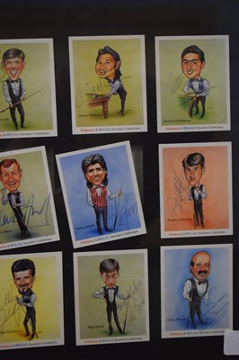 Lot 70 - Framed set of Embassy & Regal Snooker...
