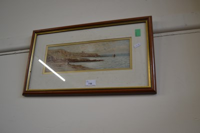 Lot 736 - Boats offshore, watercolour, framed and glazed