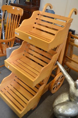 Lot 797 - Three tier wooden display rack