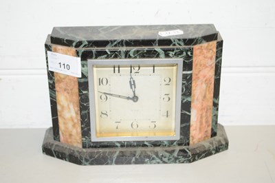 Lot 110 - ART DECO PERIOD MARBLE CASED MANTEL CLOCK