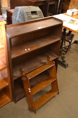 Lot 824 - Three tier free standing book shelf together...