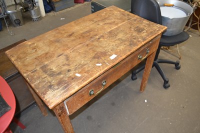 Lot 853 - Pine side table with single drawer