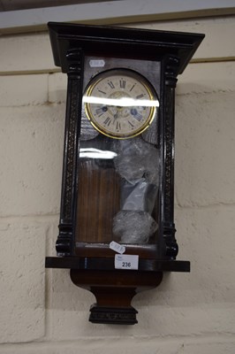 Lot 236 - Small early 20th Century Vienna style wall clock