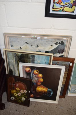 Lot 269 - Mixed Lot: Two still life studies, coloured...