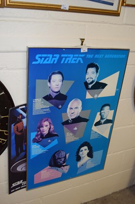 Lot 279 - Framed Star Trek poster The Next Generation...