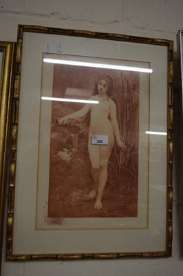 Lot 280 - Monochrome print of a nude