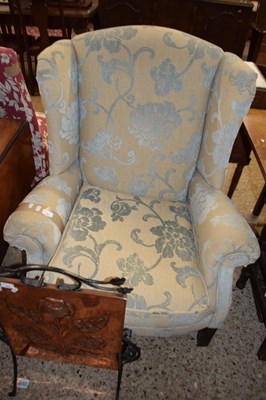 Lot 301 - Modern Georgian style wing back armchair