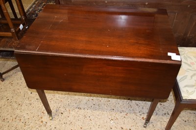 Lot 314 - 19th Century mahogany drop leaf Pembroke style...