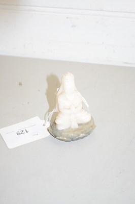Lot 129 - SMALL CHINESE CARVED HARDSTONE FEMALE FIGURE