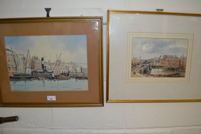 Lot 766 - C J Ashford study of a harbour scene,...