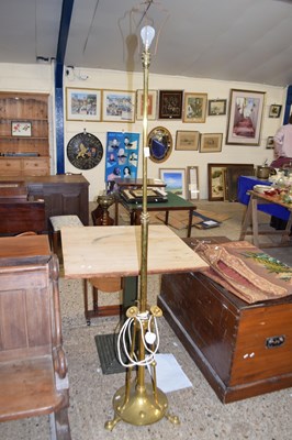 Lot 345 - Brass standard lamp