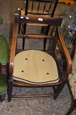 Lot 384 - 19th Century elm seated armchair