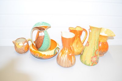 Lot 150 - MIXED LOT VARIOUS ART DECO STYLE JUGS TO...