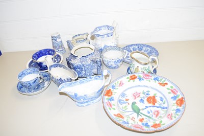 Lot 160 - VARIOUS BLUE AND WHITE TEA WARES AND OTHER ITEMS