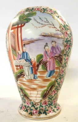 Lot 302 - 19th Century Cantonese porcelain vase of...