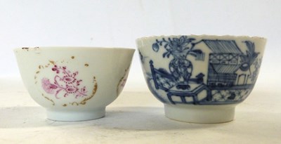 Lot 308 - Two 18th Century Chinese porcelain tea bowls,...