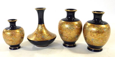 Lot 321 - Four Satsuma type vases, 20th Century by Soko,...