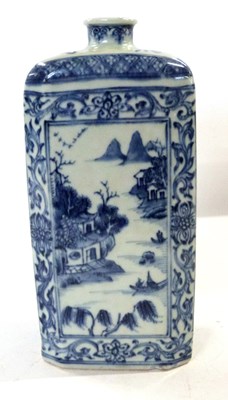 Lot 327 - Chinese porcelain vase of square section with...