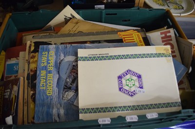 Lot 505 - Large box of assorted ephemera, magazines, etc