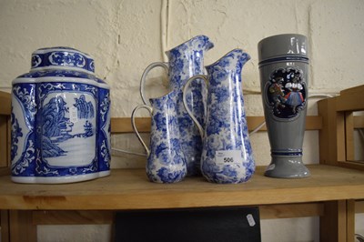 Lot 506 - Chinese blue and white ginger jar and cover...