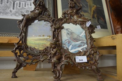 Lot 548 - Pair of decorative metal framed photograph frames