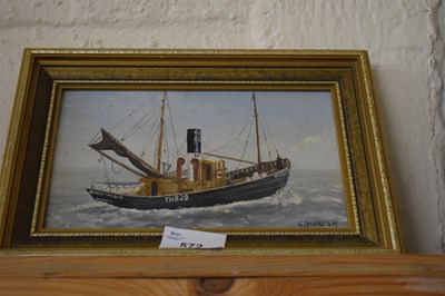 Lot 572 - Picture of the fishing boat Blackthorne by C...