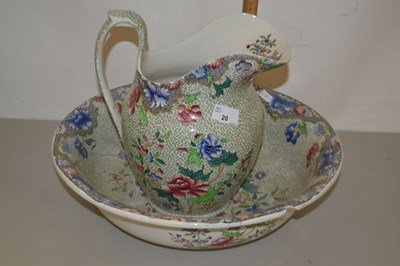 Lot 20 - Copeland Spode large bowl and jug with floral...