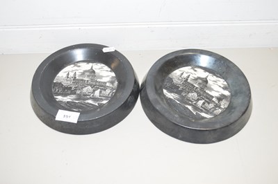 Lot 191 - TWO PORTMEIRION BLACK AND WHITE DECORATED...